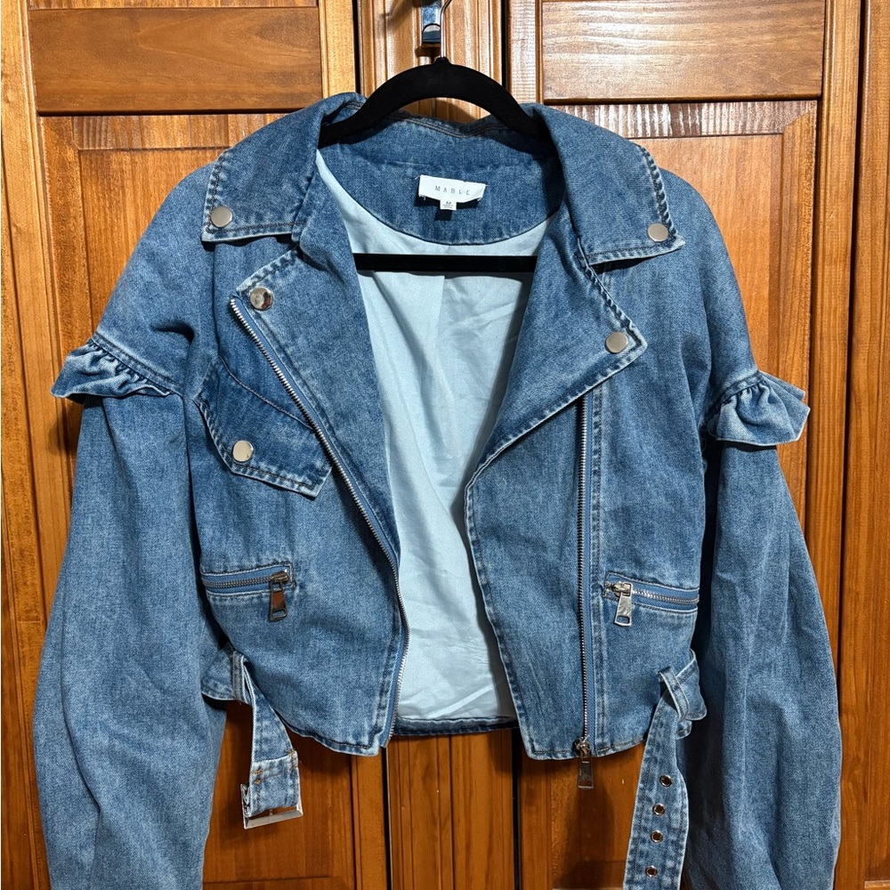 MARBLE Distressed Blue Jean Jacket